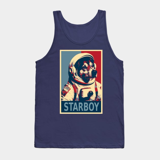 Starboy Astronaut Dog Funny HOPE Tank Top by DesignArchitect